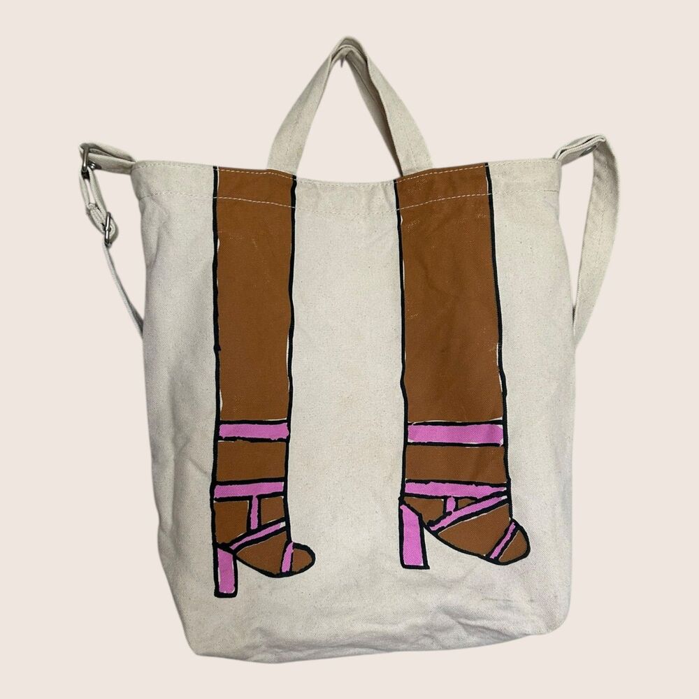 🦵 UO x BAGGU x JESSICA RODRIGUEZ x CREATIVE GROWTH CANVAS DUCK TOTE LEG BAG